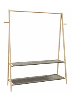 Nowoczesny wieszak na ubrania z półkami 132cm - Agno 4X ze sklepu Edinos.pl w kategorii Meble - zdjęcie 179377894
