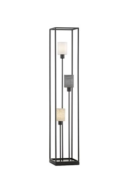 FISCHER &amp; HONSEL Lampa stojąca "Isko" w kolorze czarnym - 22 x 122,5 x 22 cm ze sklepu Limango Polska w kategorii Oświetlenie - zdjęcie 179383614