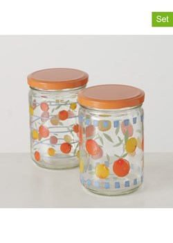 Boltze Słoiki (2 szt.) &quot;Fruits&quot; w kolorze pomarańczowo-złotym- 500 ml ze sklepu Limango Polska w kategorii Pojemniki kuchenne - zdjęcie 179383983