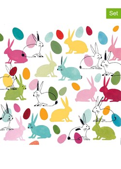 ppd Serwetki (40 szt.) &quot;Rabbits &amp; Eggs&quot; w kolorze białym ze wzorem ze sklepu Limango Polska w kategorii Akcesoria kuchenne - zdjęcie 179384174