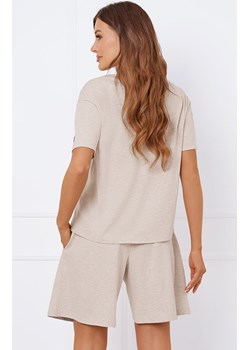 Komplet damski z krótkim rękawem i krótkimi spodniami Isola, Kolor beżowy melanż, Rozmiar S, Italian Fashion ze sklepu Primodo w kategorii Piżamy damskie - zdjęcie 179388080