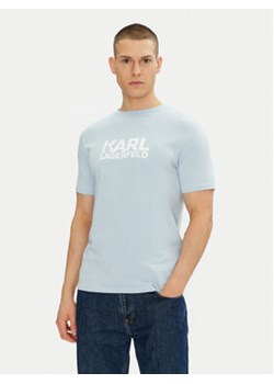 KARL LAGERFELD T-Shirt 755087 552235 Błękitny Regular Fit ze sklepu MODIVO w kategorii T-shirty męskie - zdjęcie 179389724