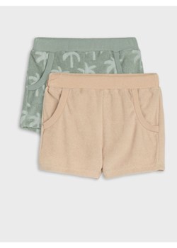 Sinsay - Szorty z bawełnianej dzianiny frotte o welurowej powierzchni 2 pack - zielony - id: 912DY-97X - marki Sinsay - 179394780 Sinsay - Szorty z bawełnianej dzianiny frotte o welurowej powierzchni 2 pack - zielony ze sklepu Sinsay w kategorii Spodenki dziewczęce - zdjęcie 179394780