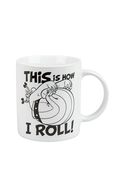 Könitz Kubek &quot;Asterix - This is how I roll&quot; w kolorze biało-czarnym - 300 ml ze sklepu Limango Polska w kategorii Naczynia dziecięce - zdjęcie 179397982