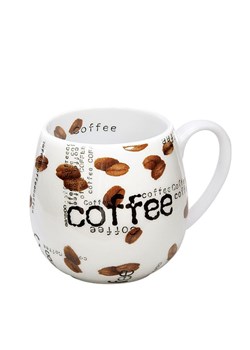 Könitz Kubek &quot;Coffee Collage&quot; w kolorze brązowo-białym - 420 ml ze sklepu Limango Polska w kategorii Dzbanki i zaparzacze - zdjęcie 179397983