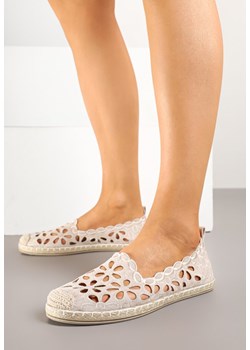 Beżowe Ażurowe Espadryle z Plecionym Noskiem Merovianna ze sklepu renee.pl w kategorii Espadryle damskie - zdjęcie 179400010