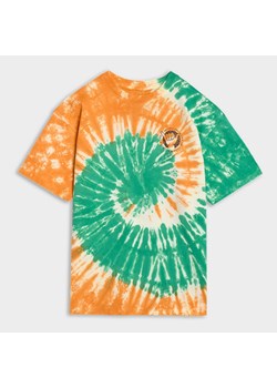 Chłopięcy t-shirt oversize z nadrukiem 4F 4FJRSS25TTSHM2872 - multikolor ze sklepu Sportstylestory.com w kategorii T-shirty chłopięce - zdjęcie 179404031