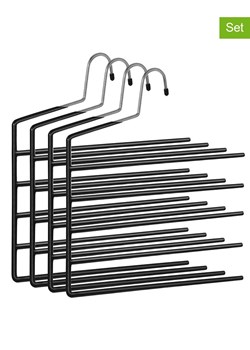 SONGMICS Wieszaki (4 szt.) w kolorze srebrno-czarnym na ubrania - 32 x 35 cm ze sklepu Limango Polska w kategorii Szafy - zdjęcie 179406590