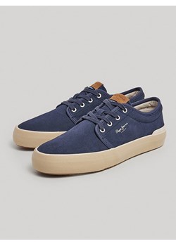Pepe Jeans FOOTWEAR Skórzane sneakersy w kolorze granatowym ze sklepu Limango Polska w kategorii Trampki męskie - zdjęcie 179407314