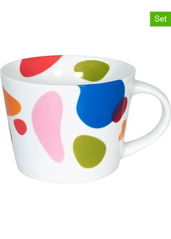 Könitz Kubki (2 szt.) &quot;Flow&quot; w kolorze białym ze wzorem - 420 ml ze sklepu Limango Polska w kategorii Kubki - zdjęcie 179407771