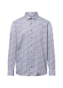 Eterna Comfort Fit Męska koszula biznesowa - non-iron Mężczyźni Comfort Fit Bawełna niebieski wzorzysty ze sklepu vangraaf w kategorii Koszule męskie - zdjęcie 179416344