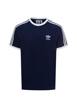 adidas Originals Koszulka męska - koszulka z 3 paskami Mężczyźni Bawełna granatowy jednolity ze sklepu vangraaf w kategorii T-shirty męskie - zdjęcie 179416360