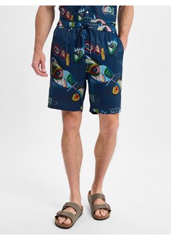 Scotch & Soda Szorty - Fave Mężczyźni Lyocell granatowy wzorzysty ze sklepu vangraaf w kategorii Spodenki męskie - zdjęcie 179416372