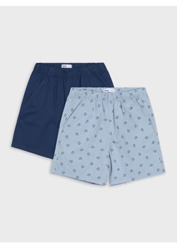 Sinsay - Bawełniane szorty 2 pack - niebieski ze sklepu Sinsay w kategorii Spodenki chłopięce - zdjęcie 179419793