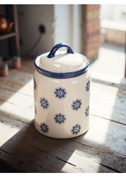 Sinsay - Ceramiczny pojemnik do przechowywania - niebieski ze sklepu Sinsay w kategorii Pojemniki kuchenne - zdjęcie 179429533