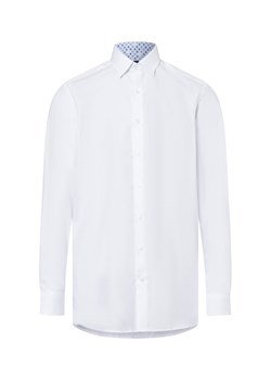 Finshley & Harding Męska koszula biznesowa - Easy Care Mężczyźni Modern Fit Bawełna biały jednolity ze sklepu vangraaf w kategorii Koszule męskie - zdjęcie 179429790