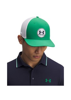 Męska czapka z daszkiem Under Armour M Iso-chill Drive Mid STR - zielona ze sklepu Sportstylestory.com w kategorii Czapki z daszkiem męskie - zdjęcie 179430190