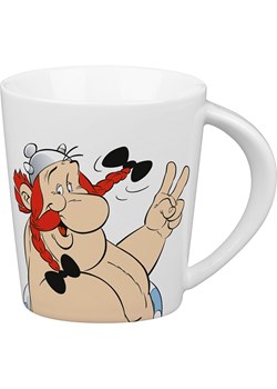 Könitz Kubek jumbo &quot;Asterix &amp; Obelix&quot; w kolorze biało-beżowym - 380 ml ze sklepu Limango Polska w kategorii Kubki - zdjęcie 179431570