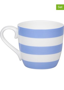 Könitz Kubki jumbo (2 szt.) &quot;Stripes&quot; w kolorze biało-niebieskim - 425 ml ze sklepu Limango Polska w kategorii Kubki - zdjęcie 179431582
