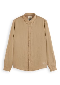 Scotch &amp; Soda Lniana koszula - Regular fit - w kolorze jasnobrązowym ze sklepu Limango Polska w kategorii Koszule męskie - zdjęcie 179436670