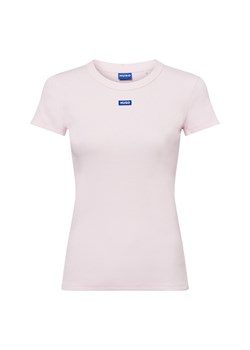 HUGO BLUE Koszulka damska - Easy Tee_B Kobiety Bawełna różowy jednolity ze sklepu vangraaf w kategorii Bluzki damskie - zdjęcie 179439084