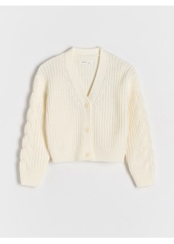 Reserved - Kardigan na guziki - złamana biel ze sklepu Reserved w kategorii Swetry dziewczęce - zdjęcie 179439610