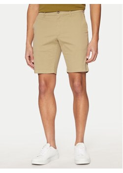 Calvin Klein Szorty materiałowe Modern Twill K10K114063 Beżowy Slim Fit ze sklepu MODIVO w kategorii Spodenki męskie - zdjęcie 179446050