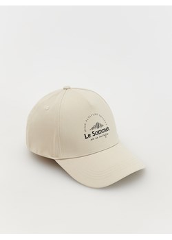 Reserved - Czapka baseball z haftem - beżowy ze sklepu Reserved w kategorii Czapki z daszkiem męskie - zdjęcie 179446751