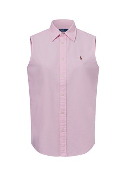 Polo Ralph Lauren Damska bluzka koszulowa Kobiety Bawełna różowy jednolity ze sklepu vangraaf w kategorii Bluzki damskie - zdjęcie 179452181