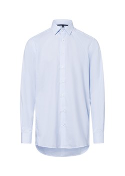 Finshley & Harding Męska koszula biznesowa - Easy Care Mężczyźni Modern Fit Bawełna jasnoniebieski jednolity ze sklepu vangraaf w kategorii Koszule męskie - zdjęcie 179460221