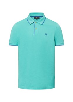 Nils Sundström Męska koszulka polo Mężczyźni Bawełna turkusowy jednolity ze sklepu vangraaf w kategorii T-shirty męskie - zdjęcie 179460232