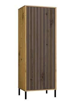 Minimalistyczna komoda z lamelami dąb artisan - Valdi 6X ze sklepu Edinos.pl w kategorii Komody - zdjęcie 179462790