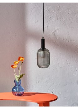 Sinsay - Lampa wisząca z ryflowaniem - szary ze sklepu Sinsay w kategorii Lampy wiszące - zdjęcie 179469664