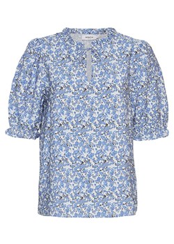 MOSS COPENHAGEN Bluzka &quot;Liriana Taila&quot; w kolorze biało-czarno-błękitnym ze sklepu Limango Polska w kategorii Bluzki damskie - zdjęcie 179472020