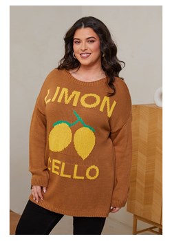 Curvy Lady Sweter w kolorze jasnobrązowym ze sklepu Limango Polska w kategorii Swetry damskie - zdjęcie 179472062