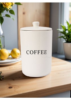 Sinsay - Pojemnik do przechowywania z napisem "Coffee" - biały ze sklepu Sinsay w kategorii Pojemniki kuchenne - zdjęcie 179484570