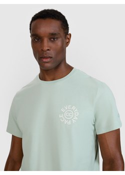 Męski t-shirt z nadrukiem 4F 4FWSS25TTSHM1980 - zielony ze sklepu Sportstylestory.com w kategorii T-shirty męskie - zdjęcie 179485393