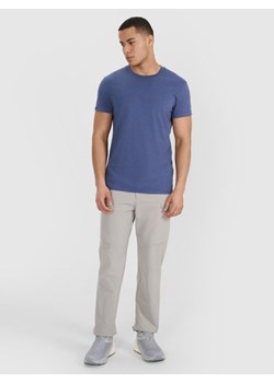 Męski t-shirt basic 4F 4FRSS25TTSHM3041 - niebieski ze sklepu Sportstylestory.com w kategorii T-shirty męskie - zdjęcie 179485700