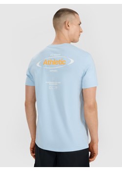 Męski t-shirt z nadrukiem 4F 4FRSS25TTSHM2687 - niebieski ze sklepu Sportstylestory.com w kategorii T-shirty męskie - zdjęcie 179485734