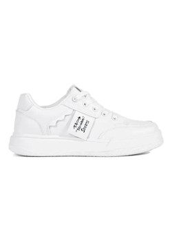 Białe sneakersy na platformie ze sklepu ButyModne.pl w kategorii Buty sportowe damskie - zdjęcie 179486231
