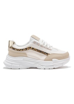 Kremowe damskie sneakersy beżowy ze sklepu ButyModne.pl w kategorii Buty sportowe damskie - zdjęcie 179486242