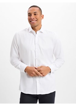 Finshley & Harding Koszula męska Mężczyźni Modern Fit Bawełna biały jednolity ze sklepu vangraaf w kategorii Koszule męskie - zdjęcie 179489731