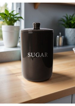Sinsay - Pojemnik do przechowywania z napisem "Sugar" - czarny ze sklepu Sinsay w kategorii Pojemniki kuchenne - zdjęcie 179492883
