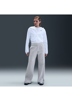 Damskie spodnie dresowe z wysokim stanem i szerokimi nogawkami Nike Phoenix Fleece - Szary ze sklepu Nike poland w kategorii Spodnie damskie - zdjęcie 179506824