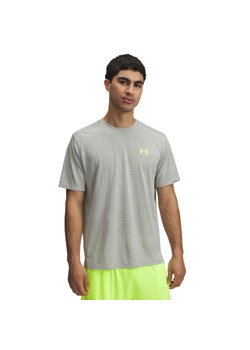 Męska koszulka treningowa Under Armour UA Tech Vent Geotessa SS - zielona ze sklepu Sportstylestory.com w kategorii T-shirty męskie - zdjęcie 179507070