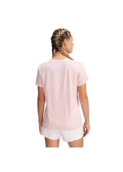 Damska koszulka treningowa Under Armour Tech SSV- Twist - różowa ze sklepu Sportstylestory.com w kategorii Bluzki damskie - zdjęcie 179507182