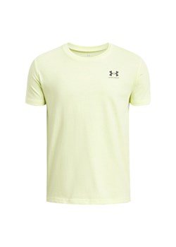 Chłopięcy t-shirt basic Under Armour UA B Sportstyle Lc SS - żółty ze sklepu Sportstylestory.com w kategorii T-shirty chłopięce - zdjęcie 179507201
