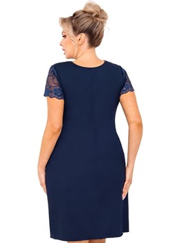 Damska koszula nocna plus size granatowa Livia, Kolor granatowy, Rozmiar 3XL, Donna ze sklepu Primodo w kategorii Koszule nocne - zdjęcie 179507850