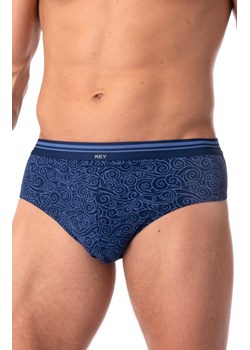 2-pack bawełniane slipy męskie w morskie fale MPP 748, Kolor niebieski-wzór, Rozmiar M, Key ze sklepu Intymna w kategorii Majtki męskie - zdjęcie 179508754