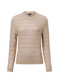 Franco Callegari Damski sweter z dzianiny lnianej Kobiety len beżowy jednolity ze sklepu vangraaf w kategorii Swetry damskie - zdjęcie 179510813